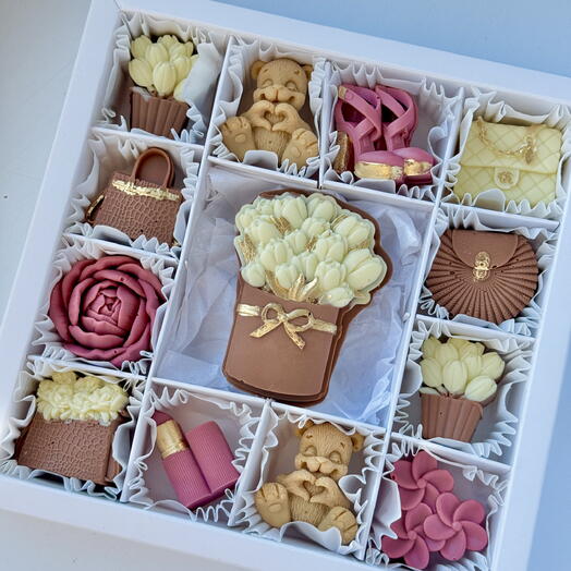 Luksusowe wiosenne pudełko czekoladek