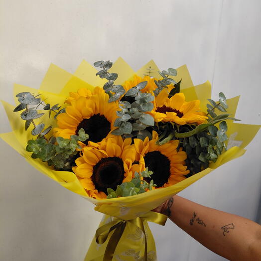 Girasoles con dolar