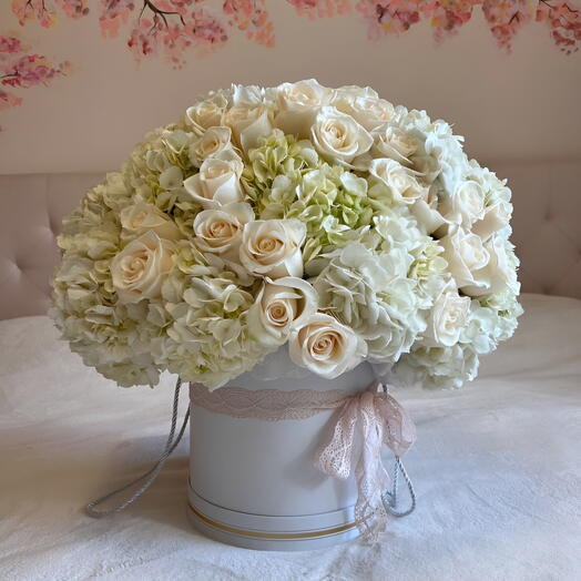 Roses and hydrangea
