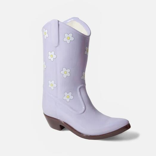 Vase (vase / vase) Cowboy Boot (Boot / Boot) (Purple/Purple/Purple), 23 cm, DOIY