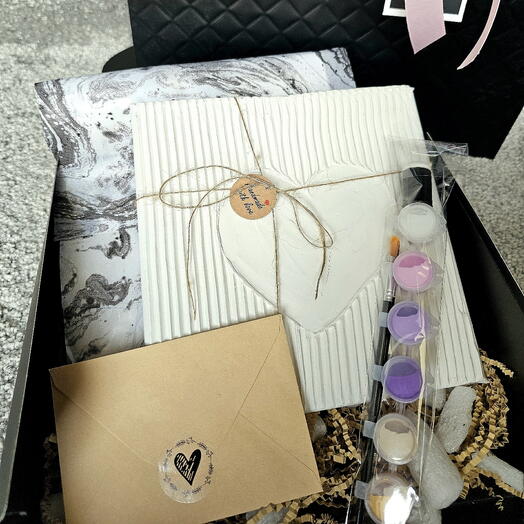 Painting kit "Heart in purple"