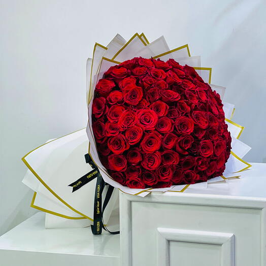 100 Premium Red Roses