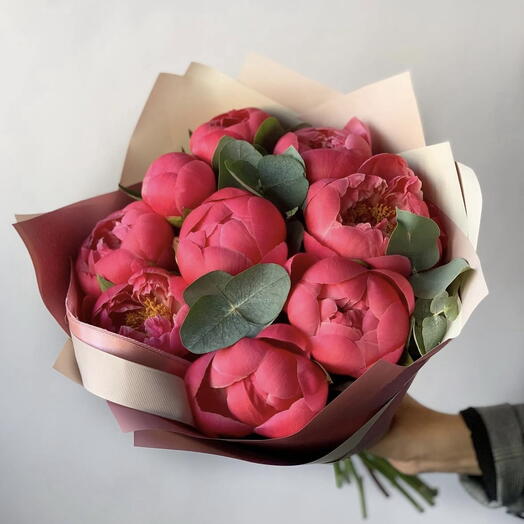 Peonies Coral charm size S