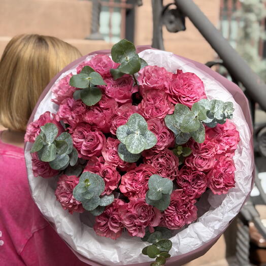 25 country blues roses and eucalyptus