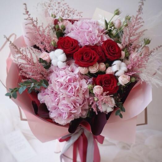 Author s bouquet with hydrangea
