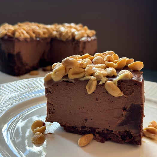 Cheesecake au chocolat „Snickers