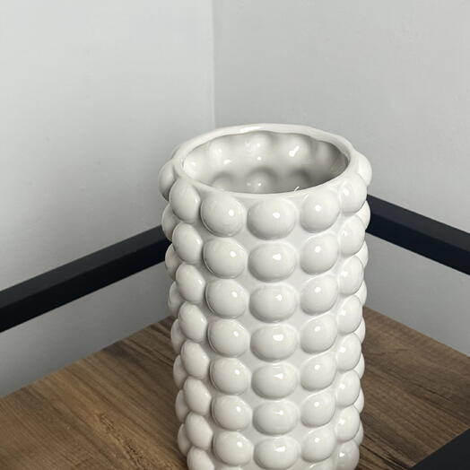 White ceramic vase