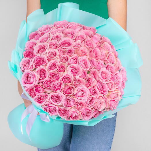 75 trandafiri roz 50 cm