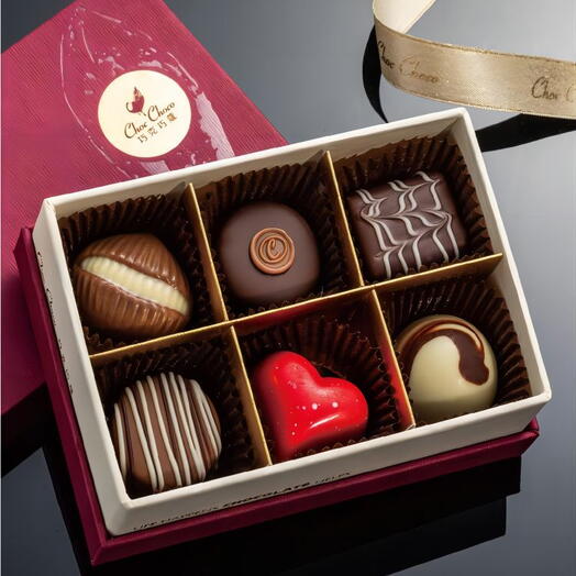 Qiaoke customized 6 pieces of handmade sandwich chocolate