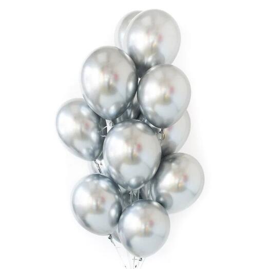 Balloon Set Silver Chrome