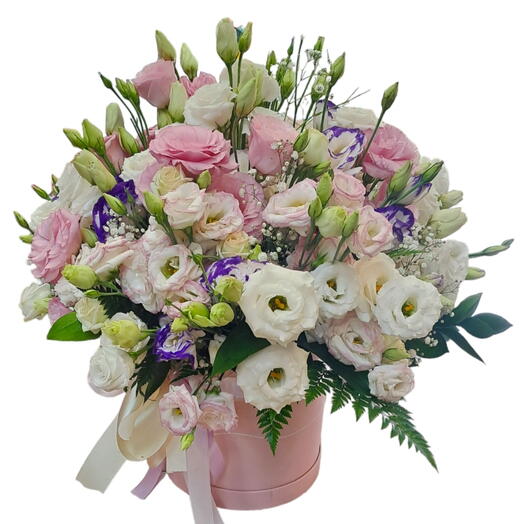 Lizianthus flowers in a box