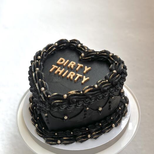 Black Heart Cake size S