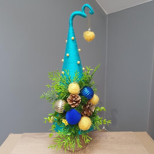 ENDİRİM!!! Xüsusi, tamamilə əl işi olan bayram dekorasiyası - dekorativ şam ağacı