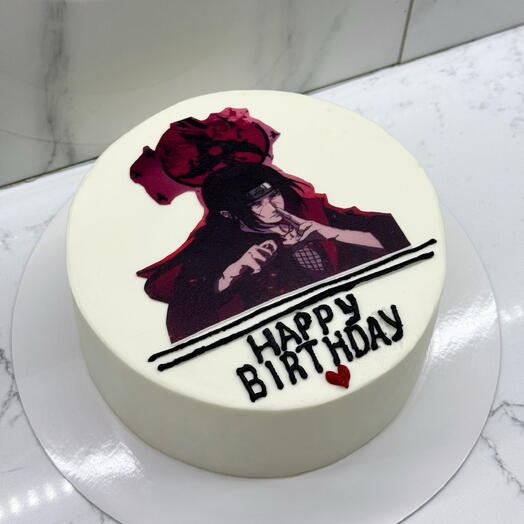 Cake with sugar paper