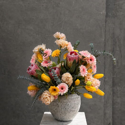 Exotic bouquet with Protea