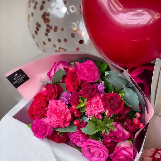 Hot pink and balloons