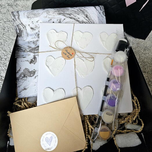 Painting kit "Purple hearts"