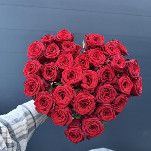 Red heart bouquet