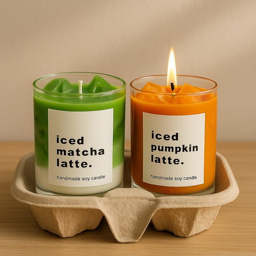 Set of 2: Iced Matcha Latte   Iced Pumpkin Latte – 200 ml each