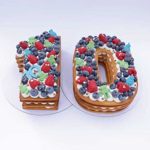 HONEY CAKE NUMBER – CUSTOM NUMBER CAKE FOR CELEBRATIONS