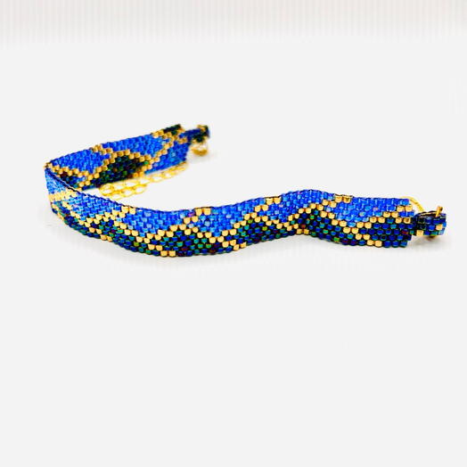 Gözəl tünd göy naxışlı qolbaq 💎 Gözəl, mavi 💙 naxışlı qolbaq 💎💙