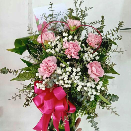 Glee - Carnations in a box or glass vase