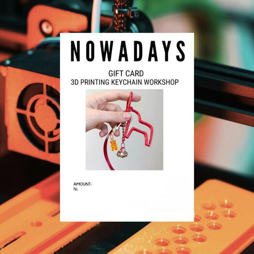 Gift card 3D Keychain Printing Workshop