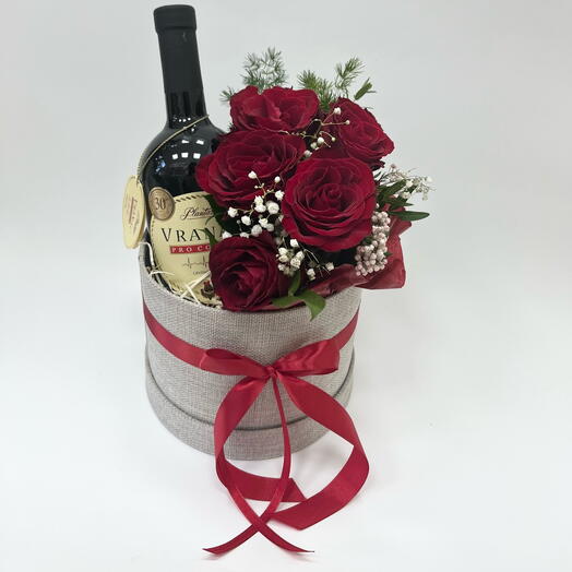 Wine and flowers