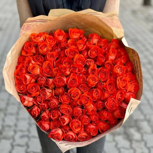 101 Orange Roses 50 cm