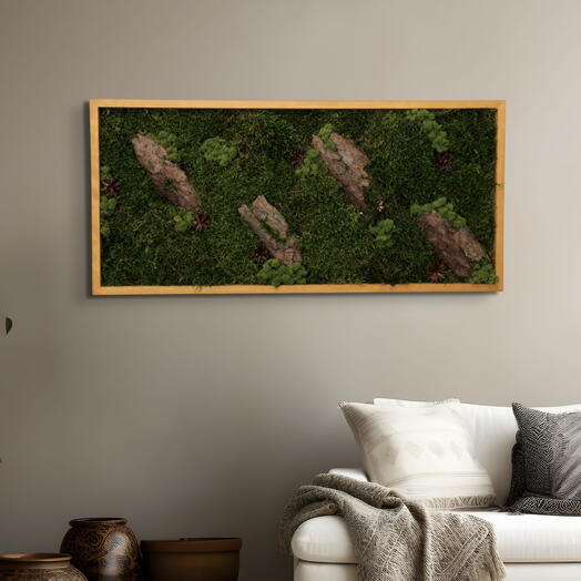 Moss Wall Art "Vecaki" – Modern Nature-Inspired Decor with Soul