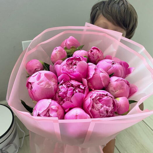 Rózsaszín bazsarózsák 15 darab