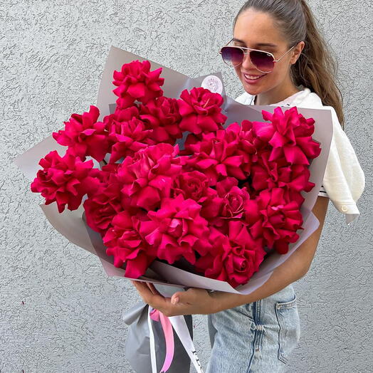 Букет "Pink Floyd" (розовые французские розы)