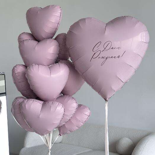 A set of balloons "Hearts" for Her