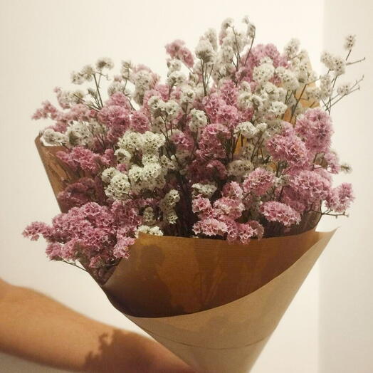 Bouquet Mix Elegante Limonio Rose/White