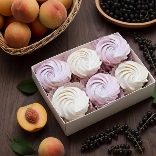 Upeņu un persiku zefīrs