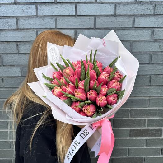 31 Coral Double Tulips