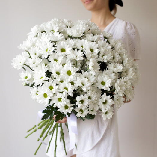 Нежная хризантема ромашковая под ленту