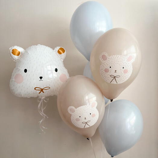 Zestaw balonow z misiem