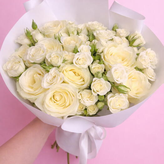 Rosen mit spray rosen weis