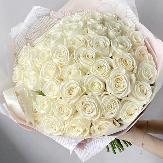 White roses bouquet Pure Love