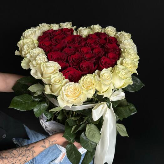 Heart Busket - 51 Ecuadorian Roses