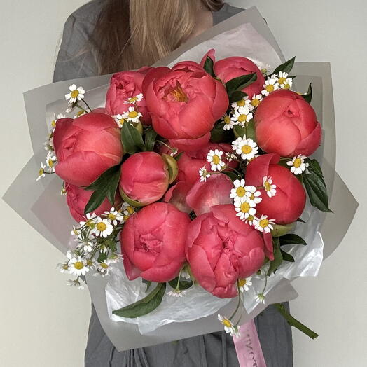 Coral Paeonia 11 + Tanacetum