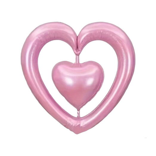 Heart in Heart Pink