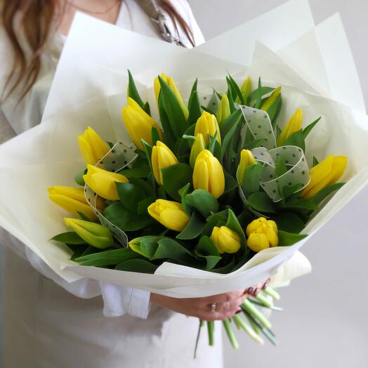 Yellow Tulips, 25 pcs