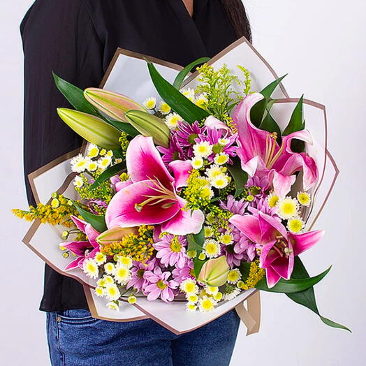 Golden Lily Harvest Bouquet - For Her