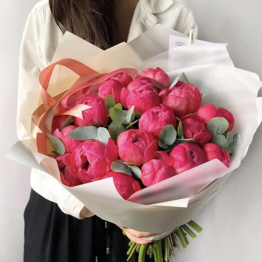 Peonies Coral charm size M