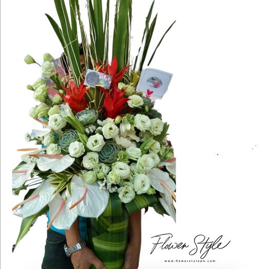 Tropical flowers- Large vase arrangement