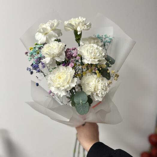 Bukiet 7 sztuk goździk