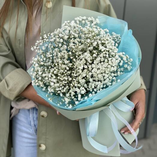 Букет Воздушное облачко из 7 веток гипсофилы