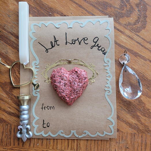 Card - gift tag with wild flowers seeds